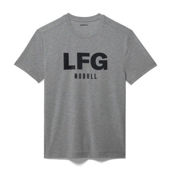 Men's Heather Grey LFG Tee Flat Lay Angle.