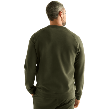 Men's Dark Army NOBULL Layers Crew Back On Body Angle.