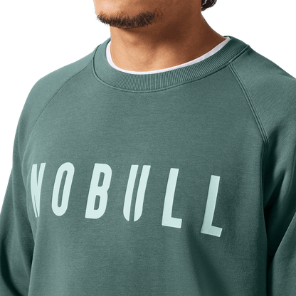 Men's Silver Pine NOBULL Crew Front Detail Angle.