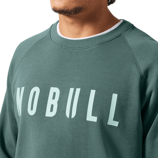 Men's Silver Pine NOBULL Crew Front Detail Angle.