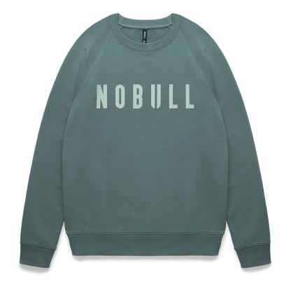 Men's Silver Pine NOBULL Crew Flat Lay Angle.