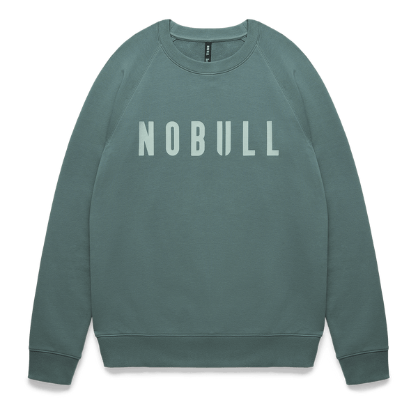 Men's Silver Pine NOBULL Crew Flat Lay Angle.