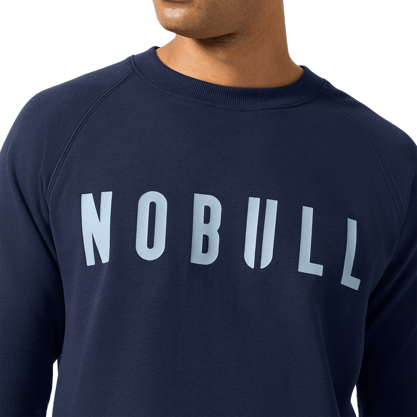 Men's Night Navy NOBULL Crew Front Detail Angle.