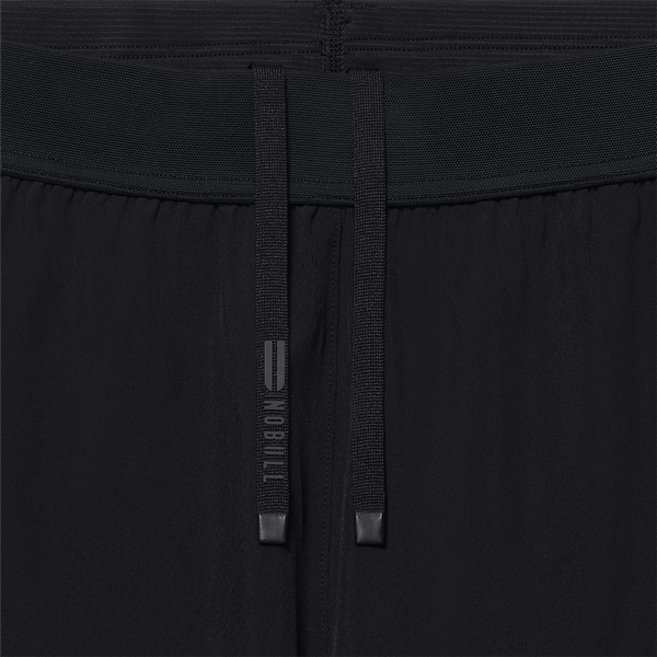 Men's Black NOBULL Drive Short 6" Drawstring Detail Angle.
