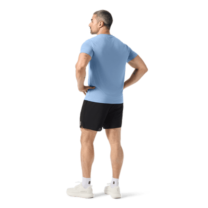 Men's Black NOBULL Drive Short 6" (Lined) Back Full Body Angle.