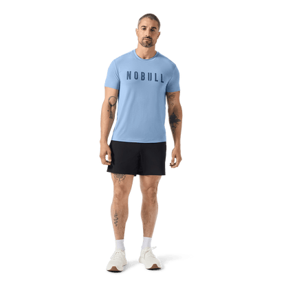 Men's Black NOBULL Drive Short 6" (Lined) Front Full Body Angle.