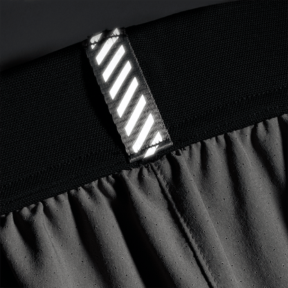 Men's Gargoyle NOBULL Drive Short 6" (Lined) Reflective Tab Detail Angle.