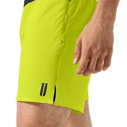 Men's Zest Drive Short 6" (Lined) Front U Logo Angle.