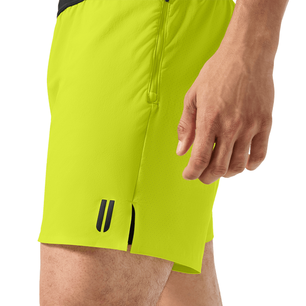 Men's Zest Drive Short 6" (Lined) Front U Logo Angle.