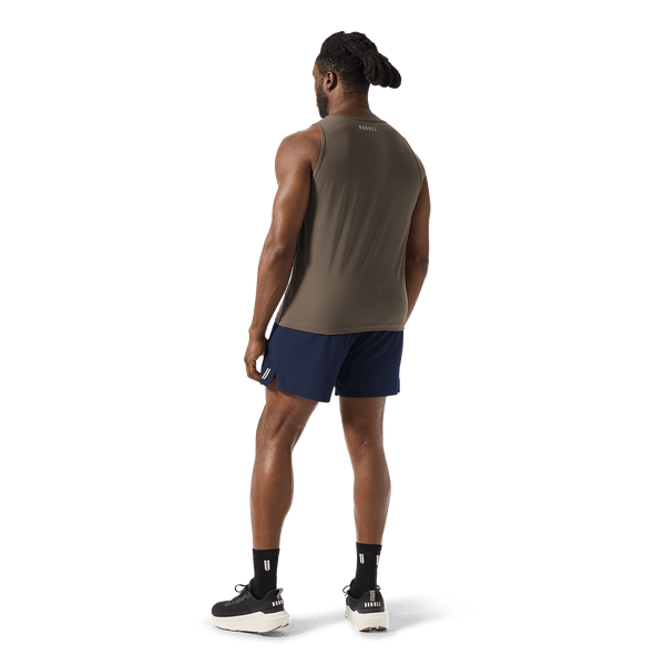 Men's Night Navy Drive Short 6" (Lined) Back Full Body Angle.