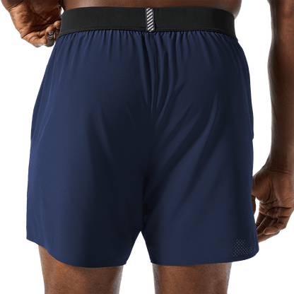 Men's Night Navy Drive Short 6" (Lined) Back Lower Body Angle.