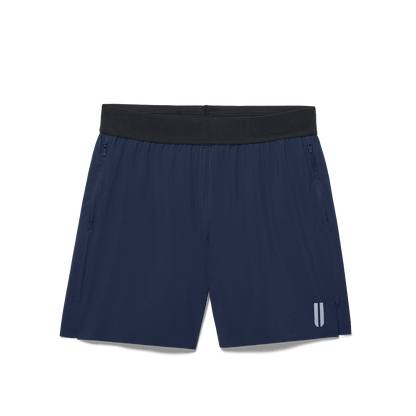 Men's Night Navy Drive Short 6" (Lined) Flat Lay Angle.
