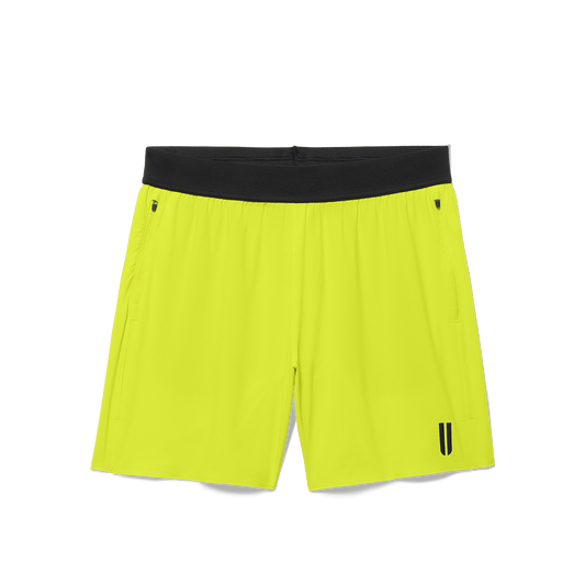 Men's Zest Drive Short 6" (Unlined) Flat Lay Angle.