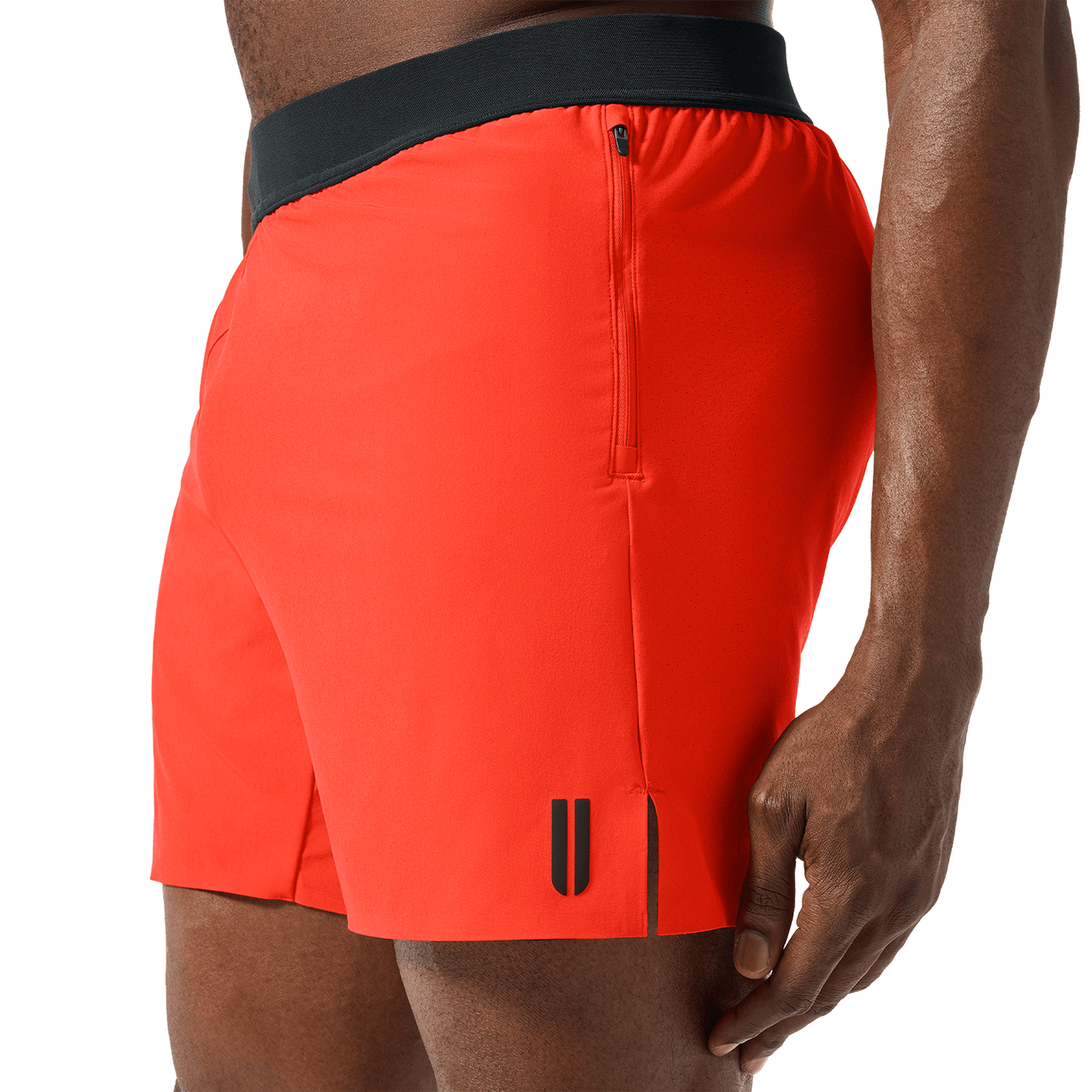 Men's Cayenne Drive Short 6" (Unlined) U Logo Detail Angle.