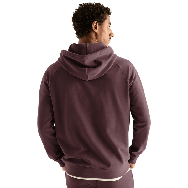 Men's NOBULL Dark Burgundy Hoodie Back Angle.