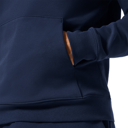 Men's Night Navy NOBULL Hoodie Pocket Angle.