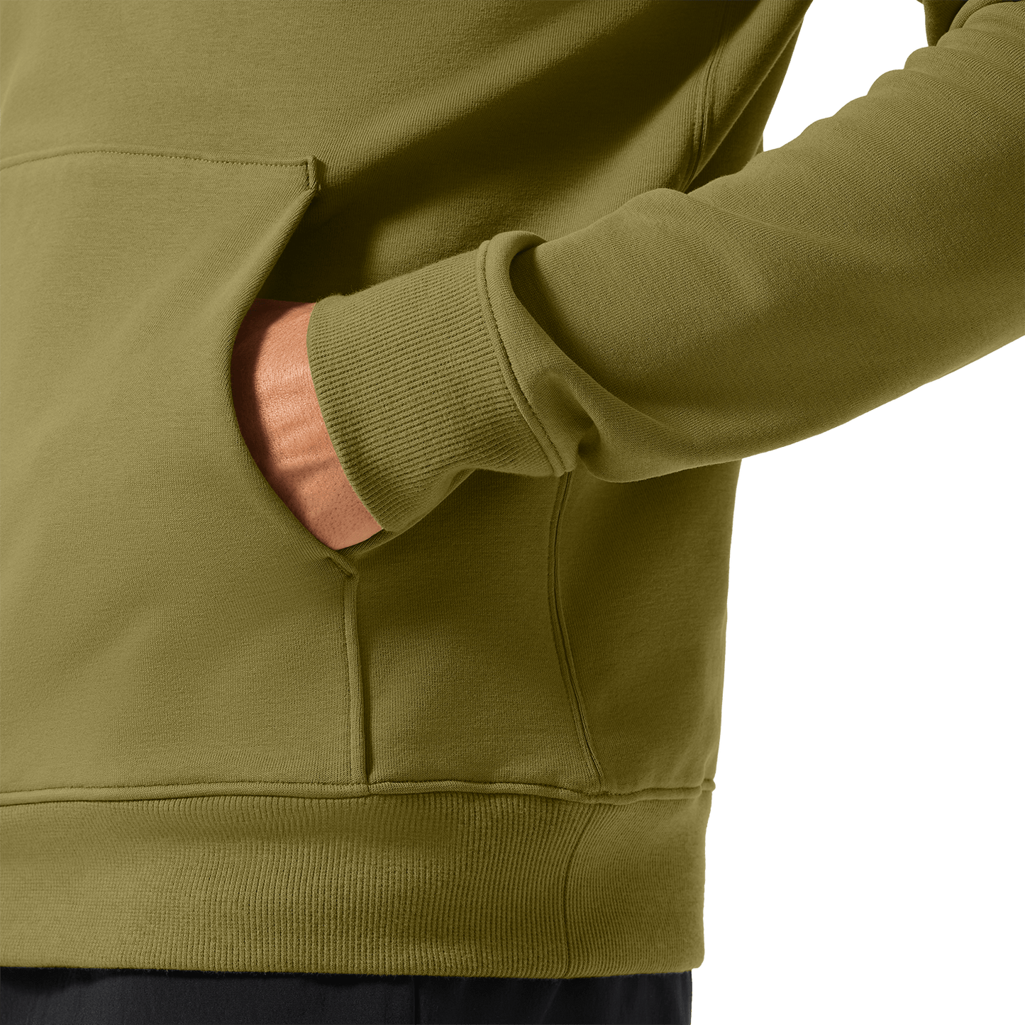 Men's Terrain NOBULL Hoodie Front Pocket Angle.