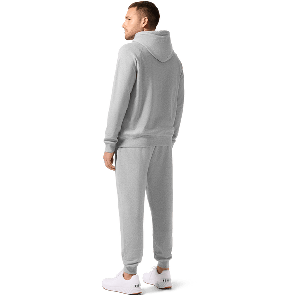 Men's Grey Heather NOBULL Jogger Back On Body Angle.