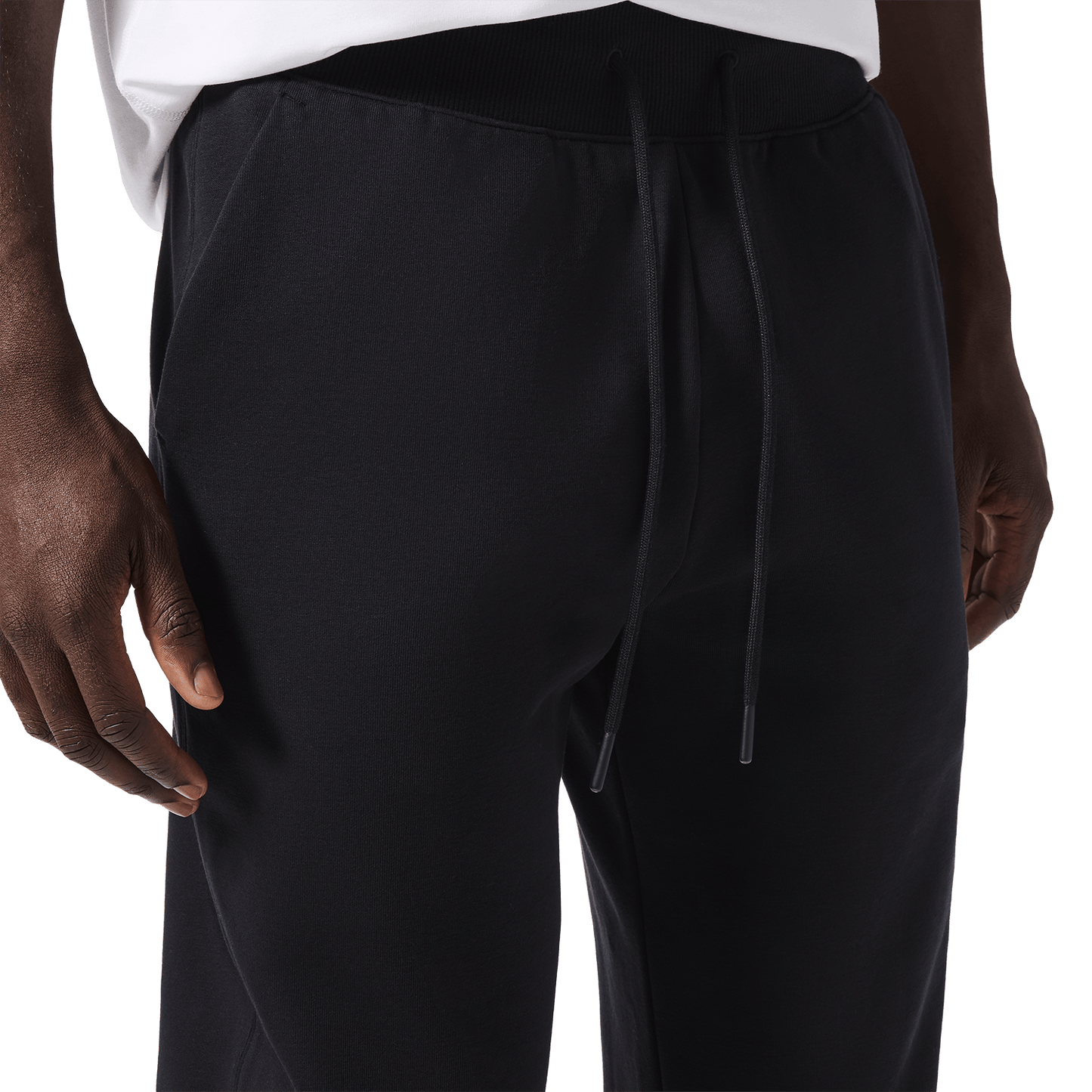 Men's Black NOBULL Joggers Drawstring Angle.