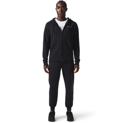 Men's Black NOBULL Joggers Front On Body Angle.
