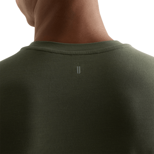 Men's Dark Army NOBULL Long Sleeve Tee U Logo Angle.