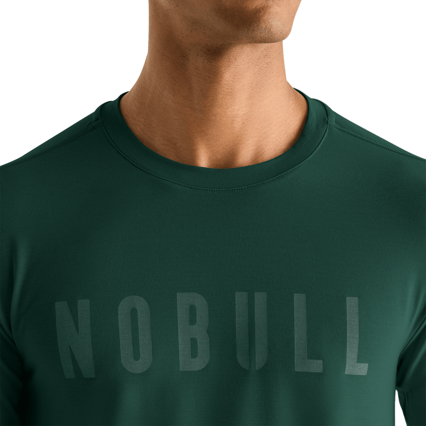Men's Dark Ivy NOBULL Long Sleeve Tee Detail Angle.