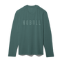 Men's Silver Pine NOBULL Long Sleeve Tee Flat Lay Angle.