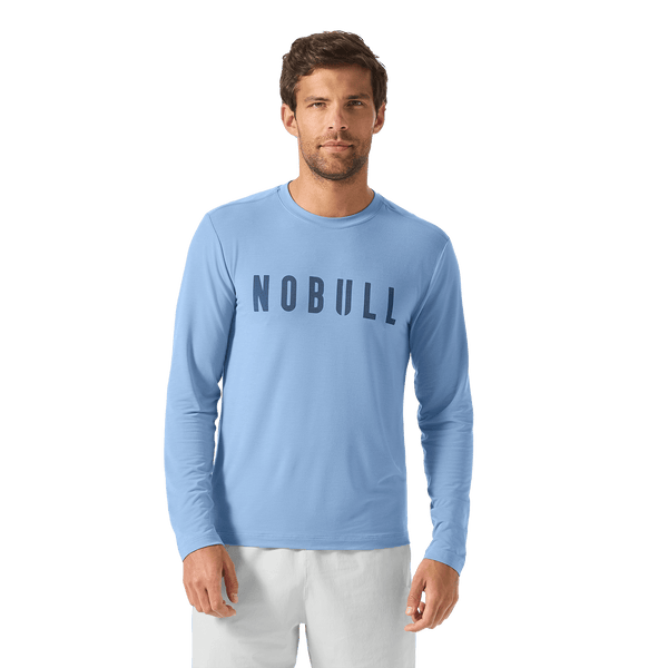 Men's Harbor NOBULL Long Sleeve Tee Front Waist Up Angle.