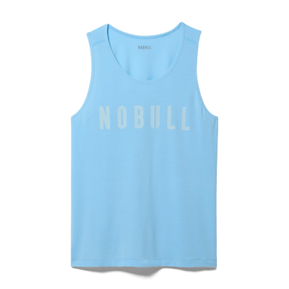 Men's Alaskan Blue NOBULL Tank Flat Lay Angle.