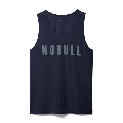 Men's Night Navy NOBULL Tank Flat Lay Angle.