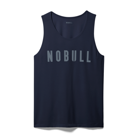 Men's Night Navy NOBULL Tank Flat Lay Angle.