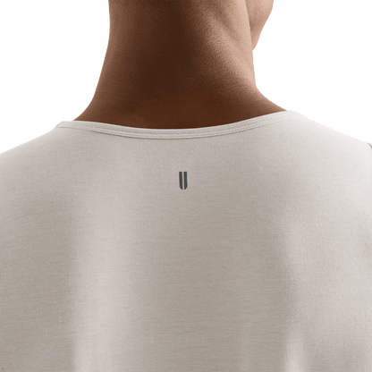 Men's Oatmeal NOBULL Tank U Logo Angle.