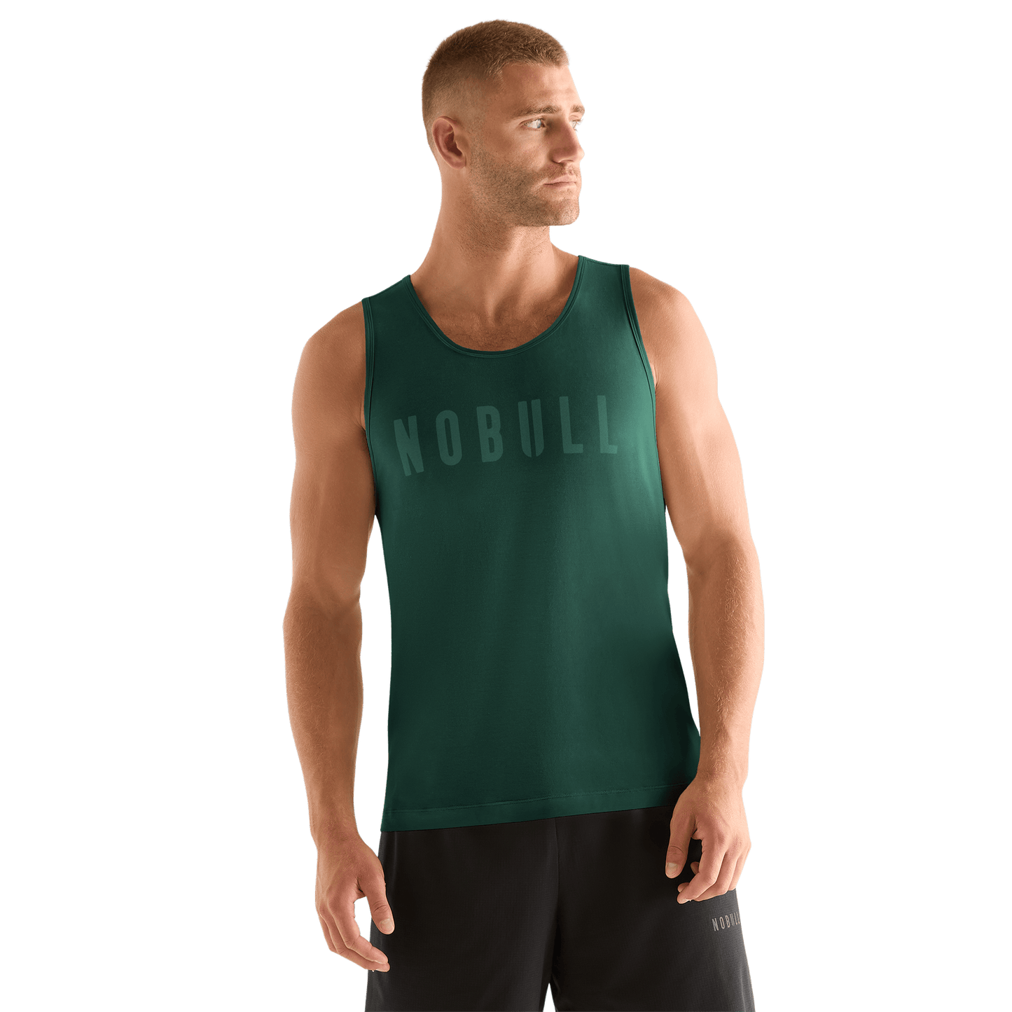Men's Dark Ivy NOBULL Tank Front Angle.