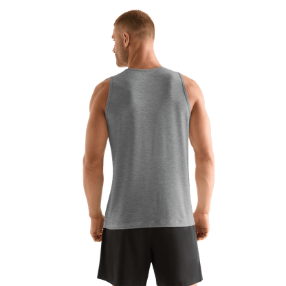 Men's Heather Grey NOBULL Tank Back Angle.