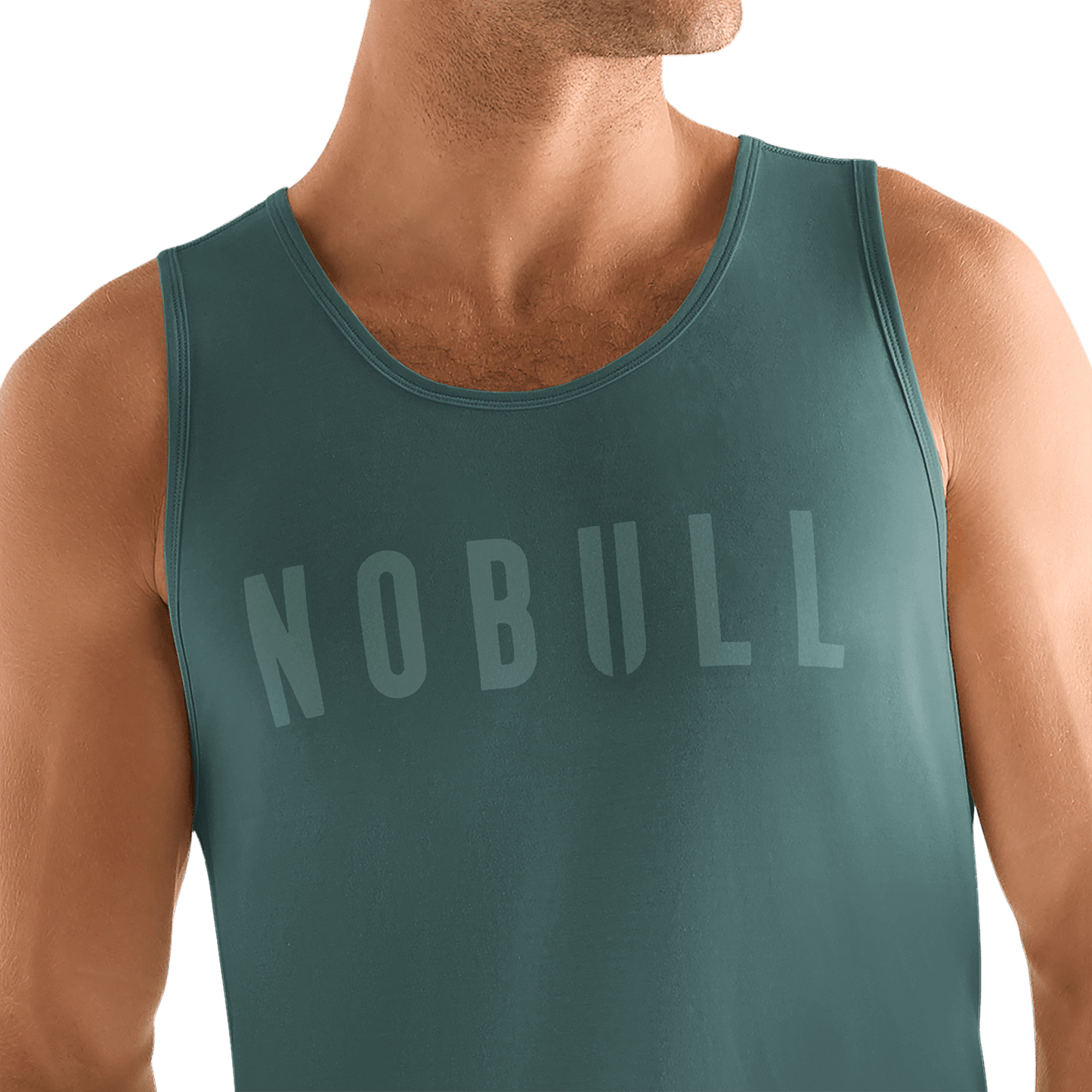 Men's Silver Pine NOBULL Tank Detail Angle.