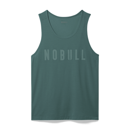 Men's Silver Pine NOBULL Tank Flat Lay Angle.