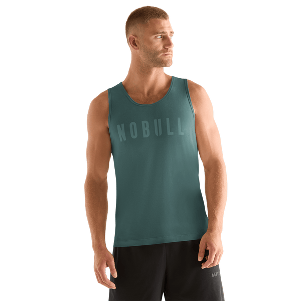 Men's Silver Pine NOBULL Tank Front Angle.