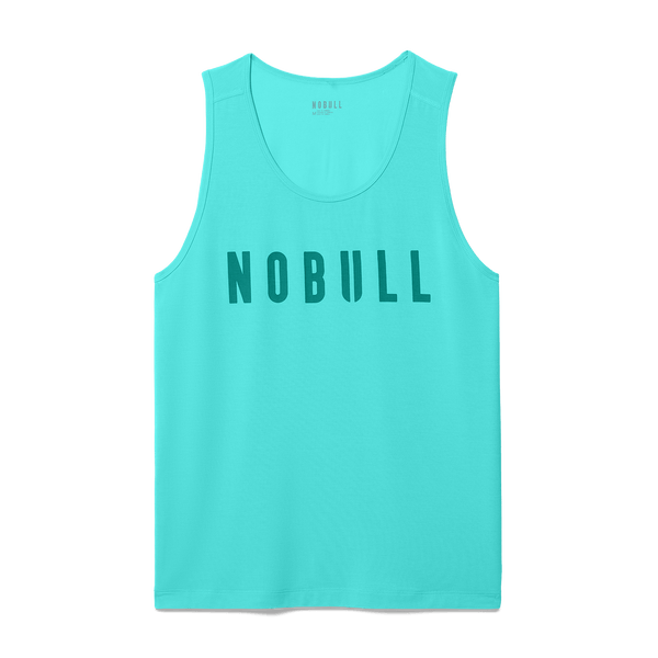Men's Aqua Wash NOBULL Tank Flat Lay Angle.