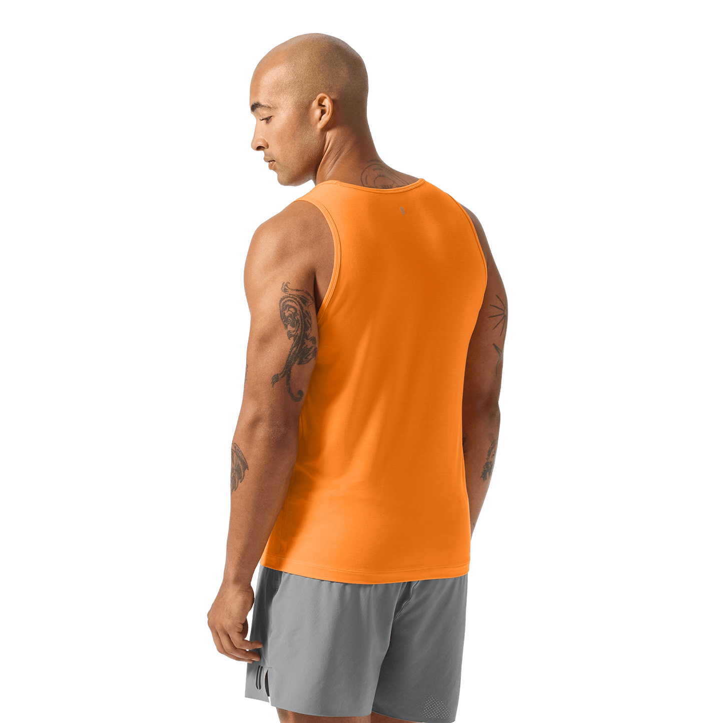 Men's Flare NOBULL Tank Back Waist Up Angle.