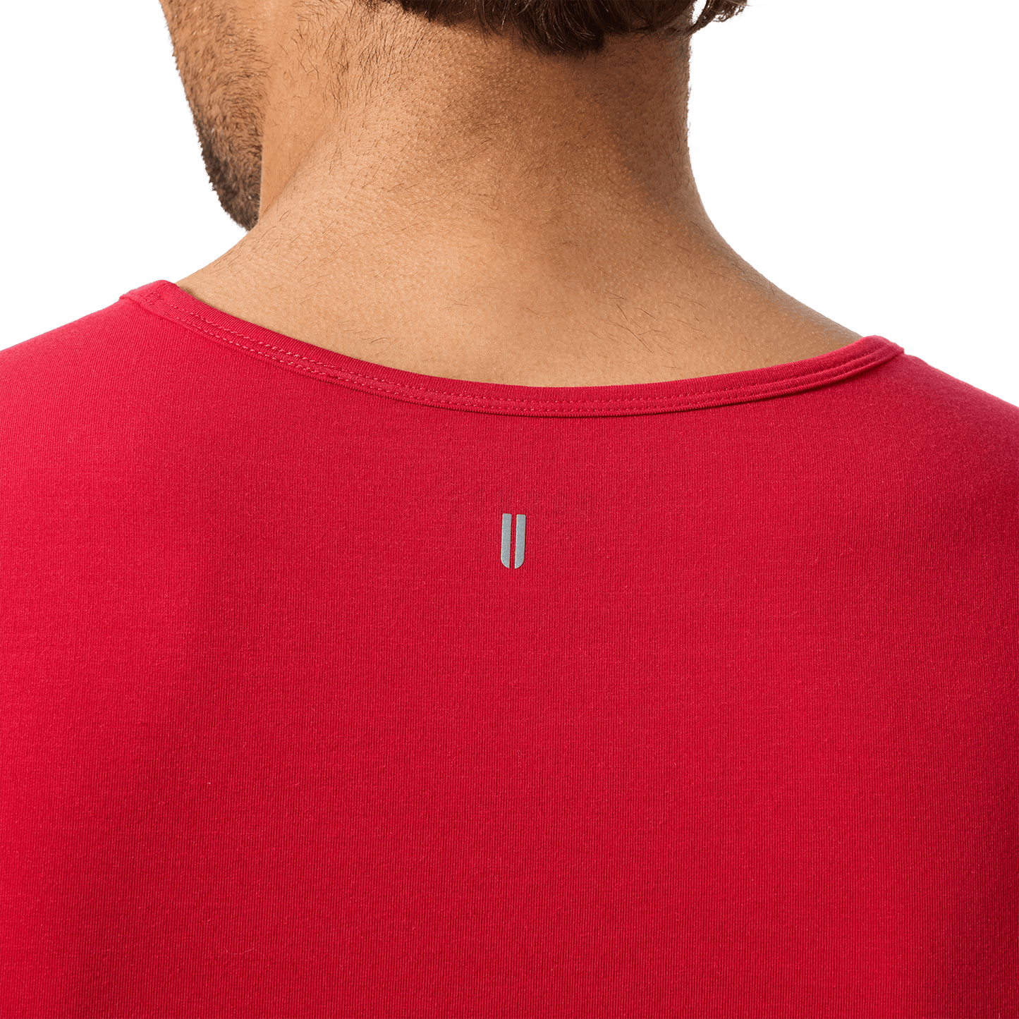 Men's Equestrian Red NOBULL Tank Back Detail Angle.