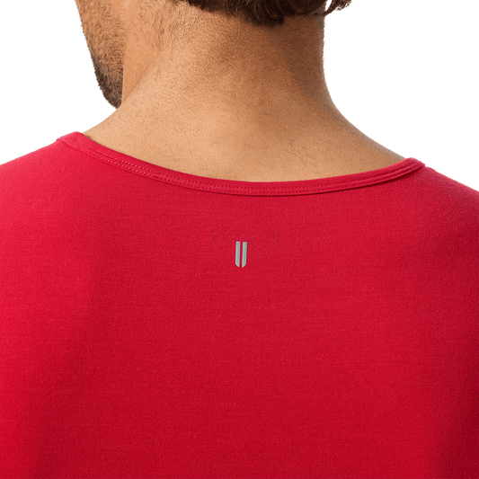 Men's Equestrian Red NOBULL Tank Back Detail Angle.