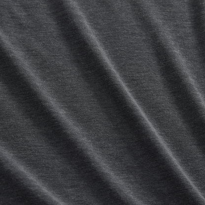 Charcoal Heather NOBULLSHIRT Macro Fabric Detail Angle.