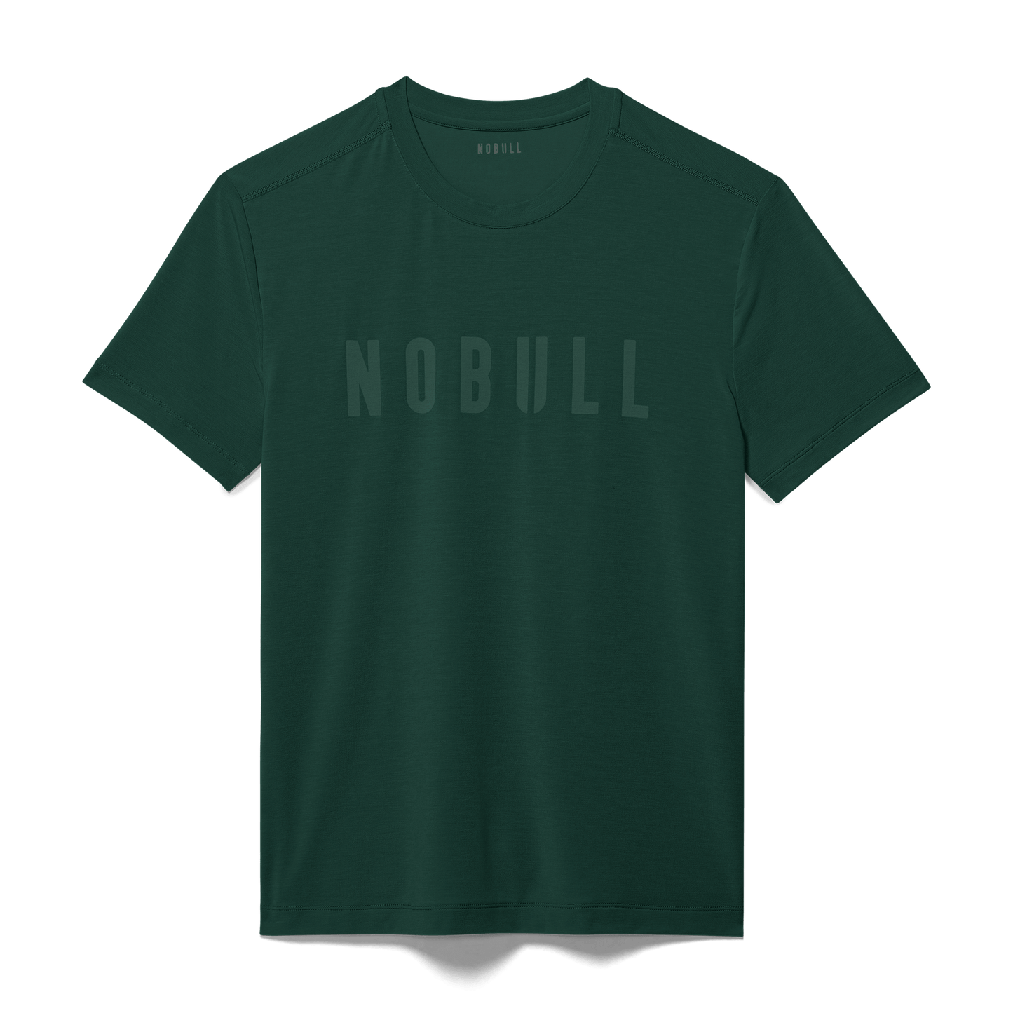 Men's Dark Ivy NOBULL Tee Flat Lay Angle.