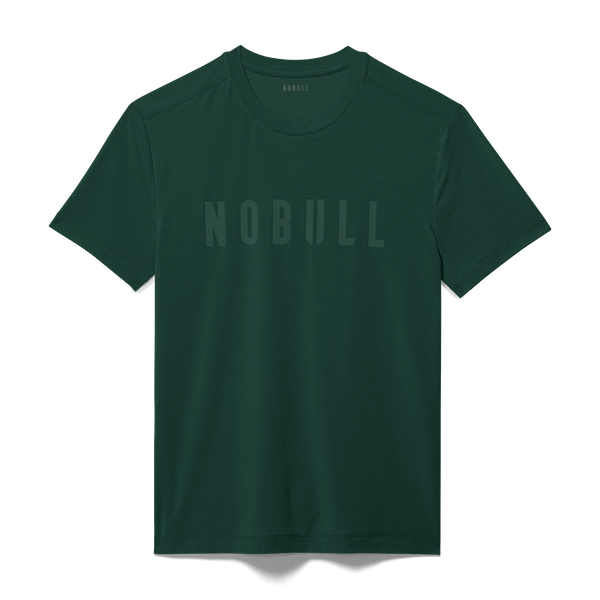 Men's Dark Ivy NOBULL Tee Flat Lay Angle.