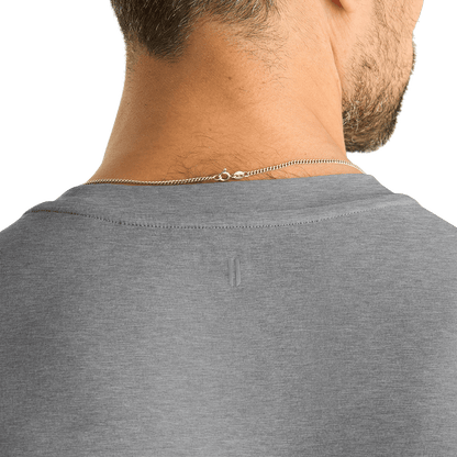 Men's Heather Grey NOBULL Tee U Logo Angle.