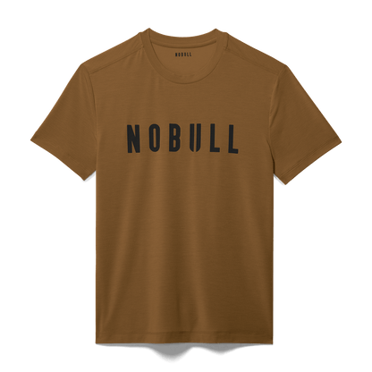 Men's Dark Tan NOBULL Tee Flat Lay Angle.