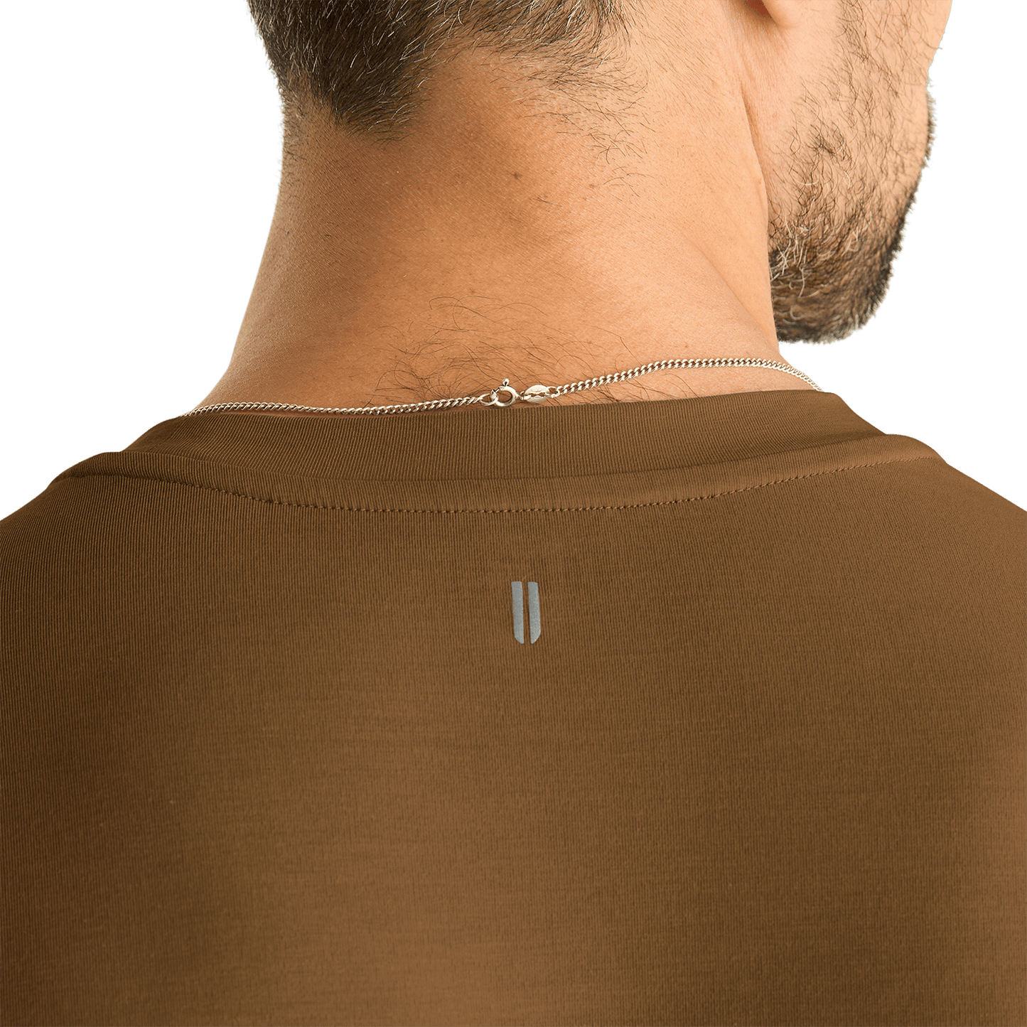 Men's Dark Tan NOBULL Tee Back Angle.