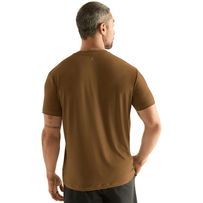 Men's Dark Tan NOBULL Tee Back Angle.