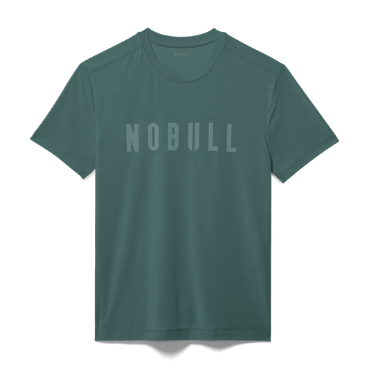 Men's Silver Pine NOBULL Tee Flat Lay Angle.