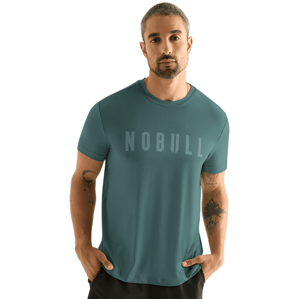Men's Silver Pine NOBULL Tee Front Angle.